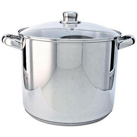 Profonda Pentola Con Coperchio In Acciaio Inox, 32 Cm, 19,5 Litri - Foto 3