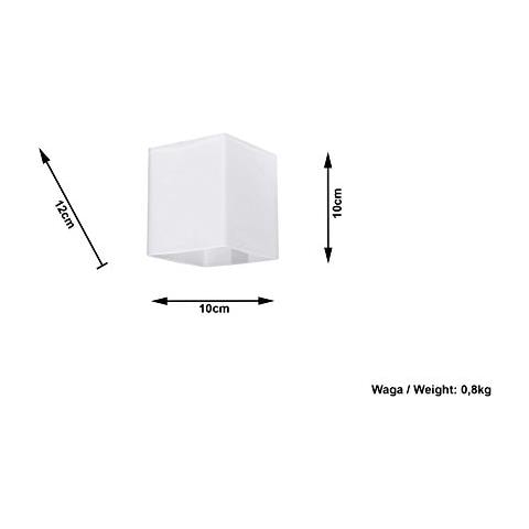 Novità! Applique Bianco Per Cucina E Camera - Vetro - Sollux Rico Sl. 0212 Lampada A Muro Quadrata, Stile Classico, A Luce Singola Led G-9 *** Lampade - I Prezzi Più Bassi Su Amazon! - Foto 2