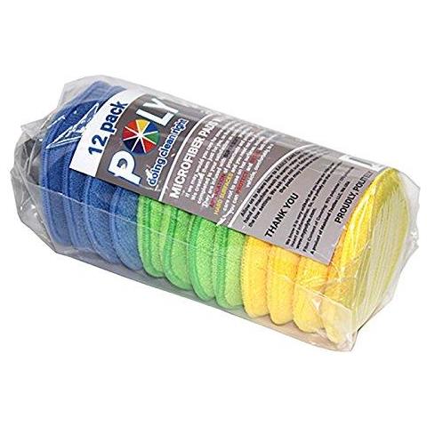Microfibra Detailing Wax Pad W Maniglia 13 Cm 12 Pack (multi-blu Verde Giallo) - Foto 4