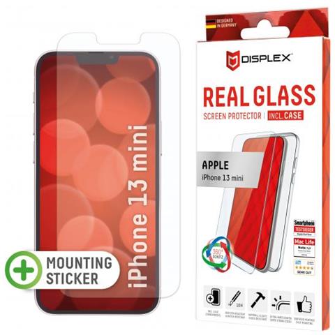 Displex Panzerglas + Case Fr Apple Iphone 2021 (5.4"") - Montagesticker - Kratzer-resistent - Apple - Iphone 2021 (5.4"") - Schlagfest - Kratzresistent - Staubresistent - Transparent - 1 Stck (e) (01493)  - Foto 1