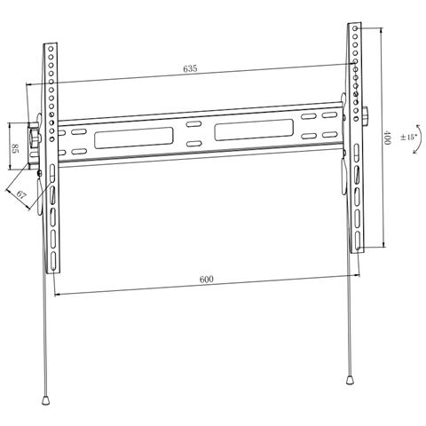 LKBR56 - Staffa A Muro Tv / mon. 37”70” - Foto 1