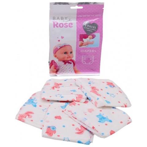 Pannolini Baby Rose 13 X 20 Cm Cotone Rosa / blu 5 Pezzi - Foto 1