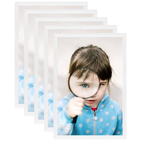 Cornici Foto Collage 5 pz per Tavolo Bianche 21x29,7cm MDF - Foto 1