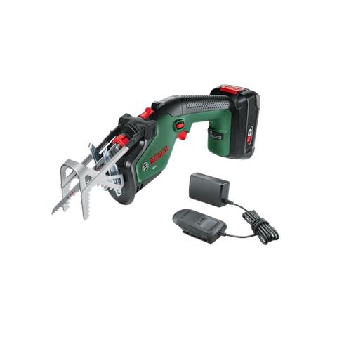 Sega Da Giardino A Batteria Keo (1 Batteria Da 2,0 Ah, Sistema Da 18 Volt, Diametro Di Taglio 80 Mm, Con Lama Di Precisione Svizzera Per Legno Inclusa, In Confezione Di Cartone)  - Foto 1