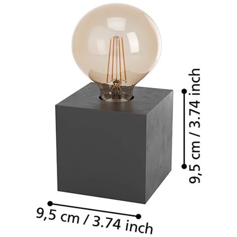 Lampada Da Scrivania Contemporanea Prestwick 2 1 Luce Legno Nero - Foto 3