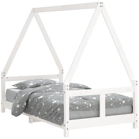 Giroletto per Bambini Bianco 80x160cm in Legno Massello di Pino - Foto 2