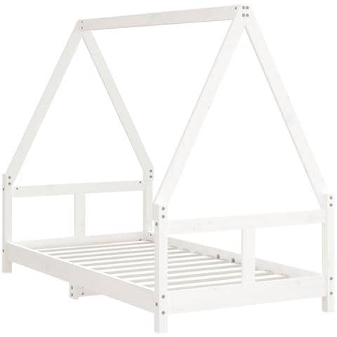 Giroletto per Bambini Bianco 80x160cm in Legno Massello di Pino - Foto 3