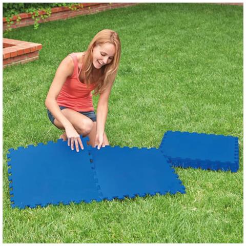 Protezioni Del Pavimento Della Piscina 8 Pz 50x50 Cm Blu - Foto 2