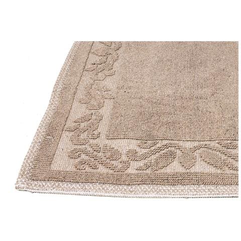 Tappeto Casa Bagno Cucina Cotone Tinta Unita Disegno Annette Colore Tortora 120x180 Tortora - Foto 2