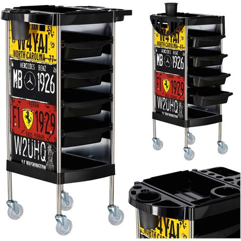 Carrello Assistente Parrucchiere Con Tavolino Su Ruote Per La Tintura X11-b Al Mobiletto Con Cassetti Del Salone Di Bellezza - Foto 1