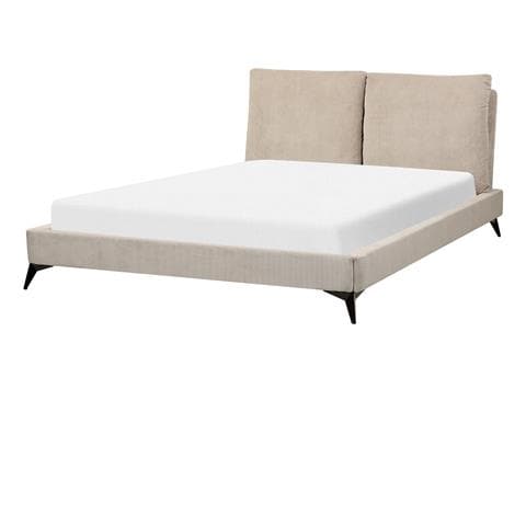 Letto Velluto A Coste Melle 160 X 200 Cm Tortora - Foto 8