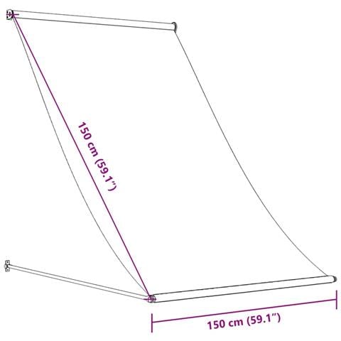 Tenda Da Sole Retrattile Crema 150x150 Cm In Tessuto E Acciaio - Foto 8