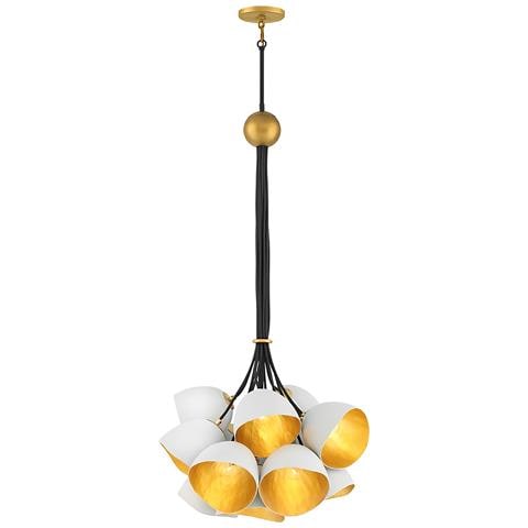 Lampadario Industrial Nordico Nula Acciaio 15 Luci E14 - Foto 2