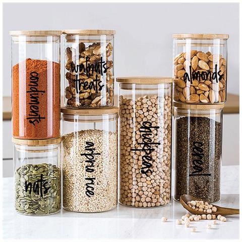 Etichette Adesive Per Contenitori Per Alimenti Da Cucina, Etichette Per Conservazione Degli Alimenti 168 Pezzi - Foto 2