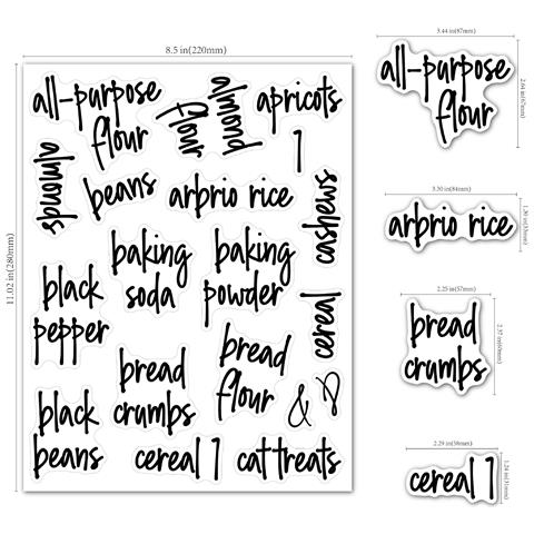 Etichette Adesive Per Contenitori Per Alimenti Da Cucina, Etichette Per Conservazione Degli Alimenti 168 Pezzi - Foto 1