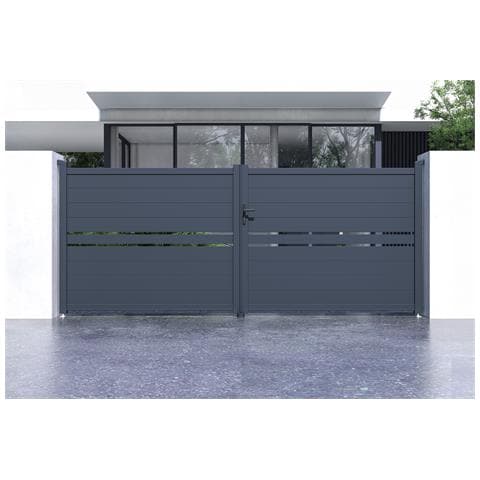 Cancello Battente 4m Cimone Alt. 160cm Alluminio + Motorizzazione Bunker B500 - Foto 2