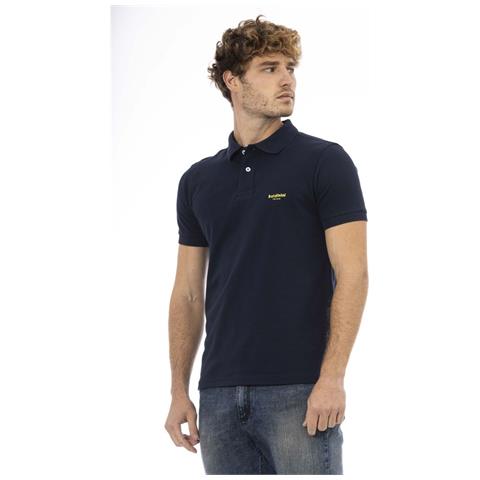 Polo Elegante In Cotone Blu Ricamato - 3xl - Foto 2