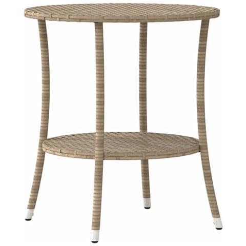 Sedie da Giardino Reclinabili 2pz con Tavolino Polyrattan Beige - Foto 10