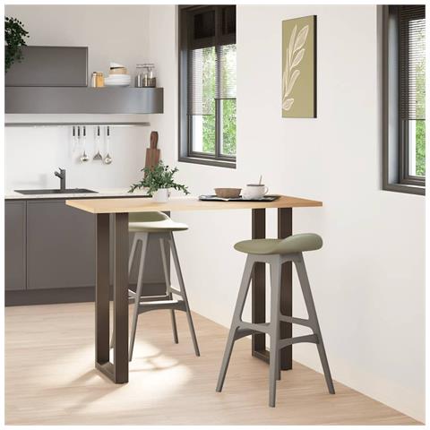 Gambe Tavolino Caffè A U 2 Pz 50x(100-101) Cm In Acciaio - Foto 2