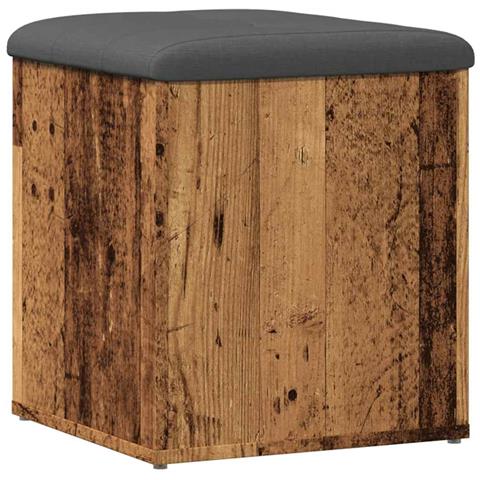 Panca Portaoggetti Legno Antico 42x42x45 Cm Legno Multistrato - Foto 2