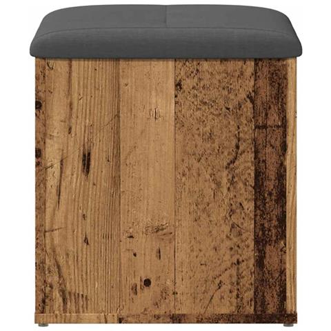 Panca Portaoggetti Legno Antico 42x42x45 Cm Legno Multistrato - Foto 3