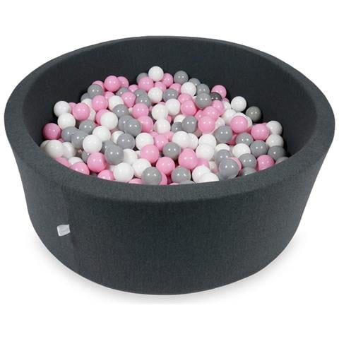Ballenbak 110x40cm Grafiet Met Ballen 500st (poederroze, Grijs, Wit) - Foto 1