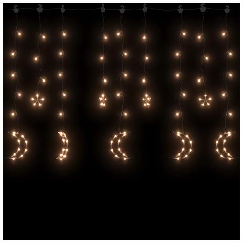 Lusso Casadino - Luci Fatate Stella E Luna Con Telecomando 138 Led Bianco Caldo - Foto 2