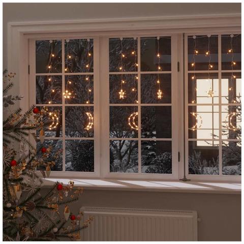 Lusso Casadino - Luci Fatate Stella E Luna Con Telecomando 138 Led Bianco Caldo - Foto 7