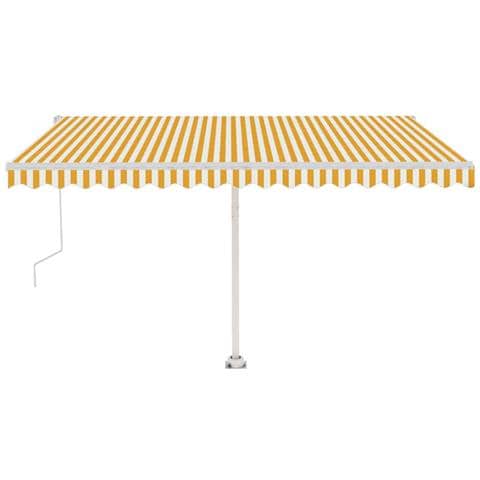 Lusso Casadino -  Tenda Da Sole Autoportante Automatica 450x350 Cm Gialla Bianca - Foto 1