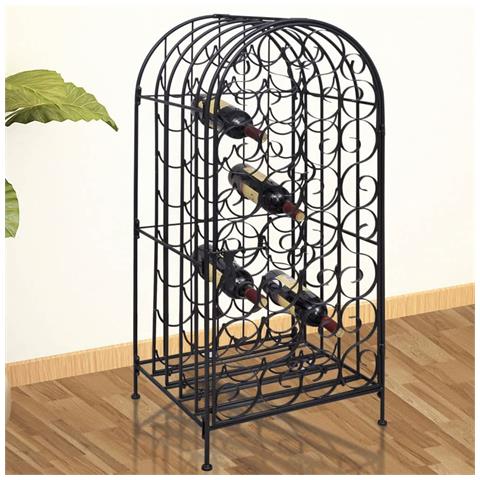 Portabottiglie Per 35 Bottiglie In Metallo - Foto 8