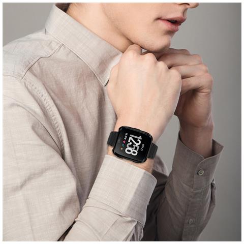 Cinturino Per Orologio Fitbit Versa 2/lite - Acciaio Inossidabile Black - Foto 6