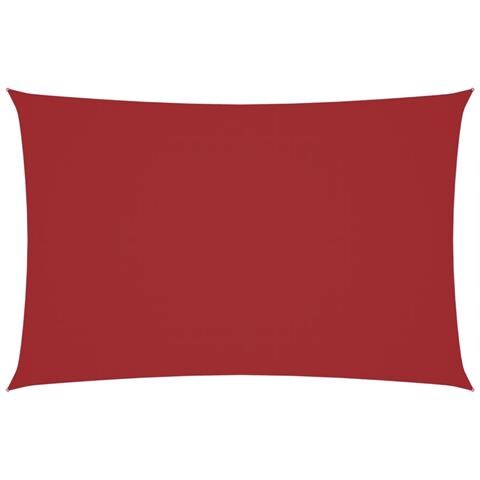 Parasole A Vela Oxford Rettangolare 2x5 M Rosso - Foto 1