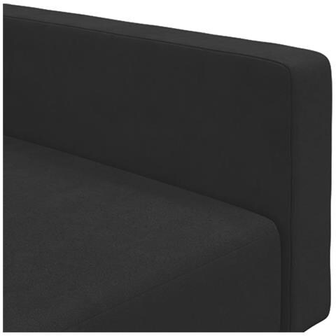 Divano Letto a 2 Posti con Poggiapiedi Nero in Velluto - Foto 9