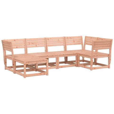 Set Divani da Giardino 6 pz in Legno Massello di Douglas - Foto 1