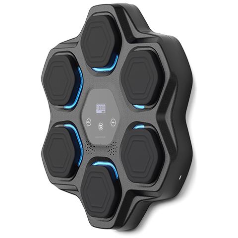 Macchina Da Boxe Musicale Combat Bm100, 9 Livelli Di Difficoltà, Luci Interattive, Effetti Sonori, Sistema A Parete Salvaspazio, Display Touch, Bluetooth, Guanti Da Boxe Incluso - Foto 2