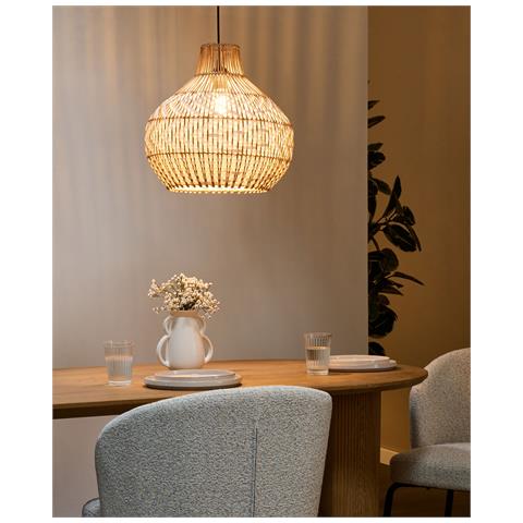 Lampadario Yauco Rattan Bianco - Foto 1