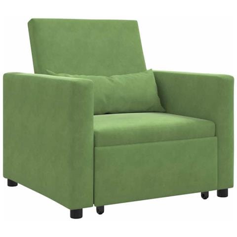 Divano Letto Singolo Verde chiaro 90 x 165 x 87 cm Velluto - Foto 1