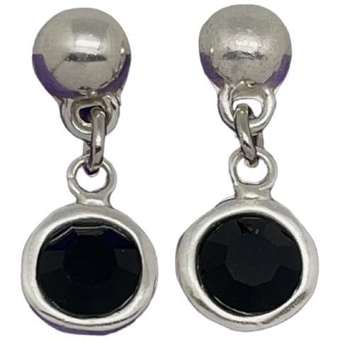 Orecchino A Goccia Con Cristallo Sw Nero - Foto 1