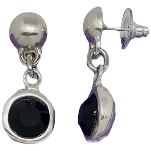 Orecchino A Goccia Con Cristallo Sw Nero - Foto 2