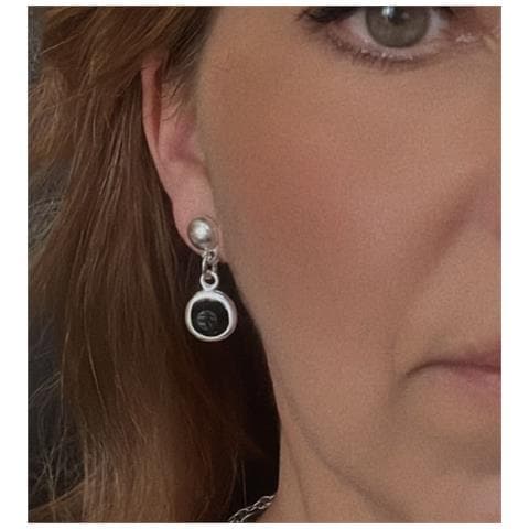 Orecchino A Goccia Con Cristallo Sw Nero - Foto 3