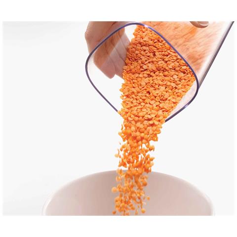 Set Cinque Barattoli Podium Editions Barattoli Impilabili Con Supporto Chiusura Ermetica Guarnizione In Silicone Capacità Da 500 Ml A 1.9 Litri Colore Cielo - Foto 5