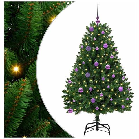 Albero di Natale artificiale Verde 150 cm PVC e Metallo - Foto 1
