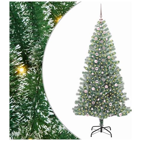 Albero di Natale Artificiale Imbiancato con Luci LED 240 cm - Foto 1