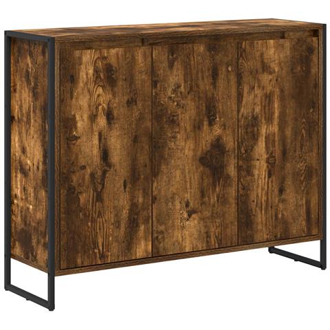 Mobile laterale Quercia Fumosa 96,5 x 30 x 75 cm - Foto 1