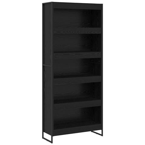 Armadio per Libri 2 pcs Rovere Nero 80 x 30 x 155 cm - Foto 1