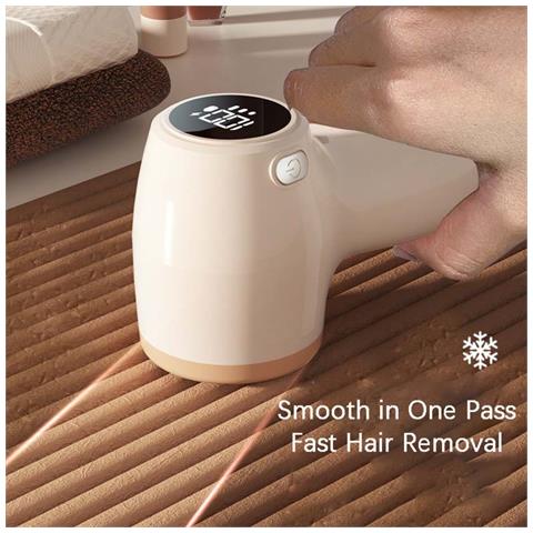 Levapelucchi Ricaricabile Con Display Digitale - Portatile Con Lame Flottanti Beige - Foto 2