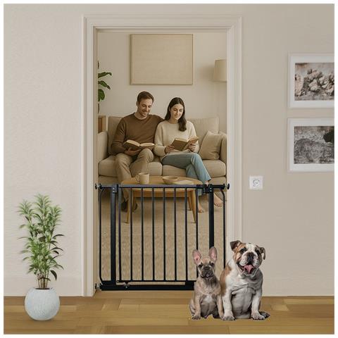 Bettacare Cancelletto Per Cani Elite Con Montaggio A Pressione, 116cm - 125cm, Nero Opaco - Foto 2