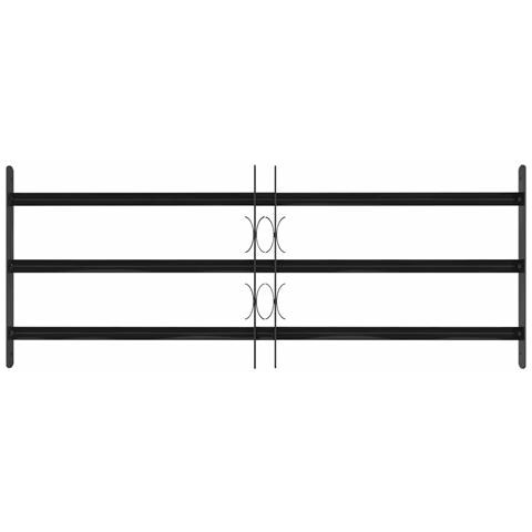 Griglia Finestra Nero 116 x 45 cm Acciaio verniciato a polvere - Foto 2