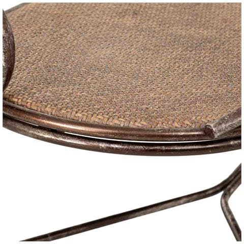 Panchina In Metallo 146,69x55,25x45,09/89,54h Cm Marrone - Foto 8