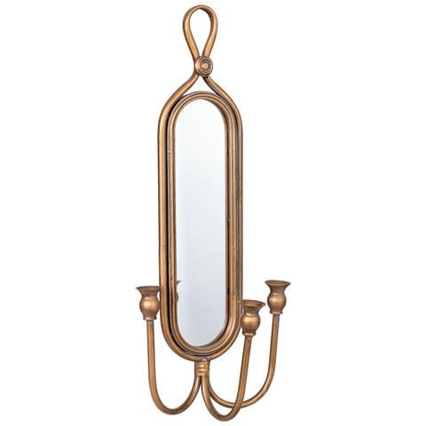 Applique Da Parete In Metallo Anticato Oro 26x13x62h Cm - Foto 1